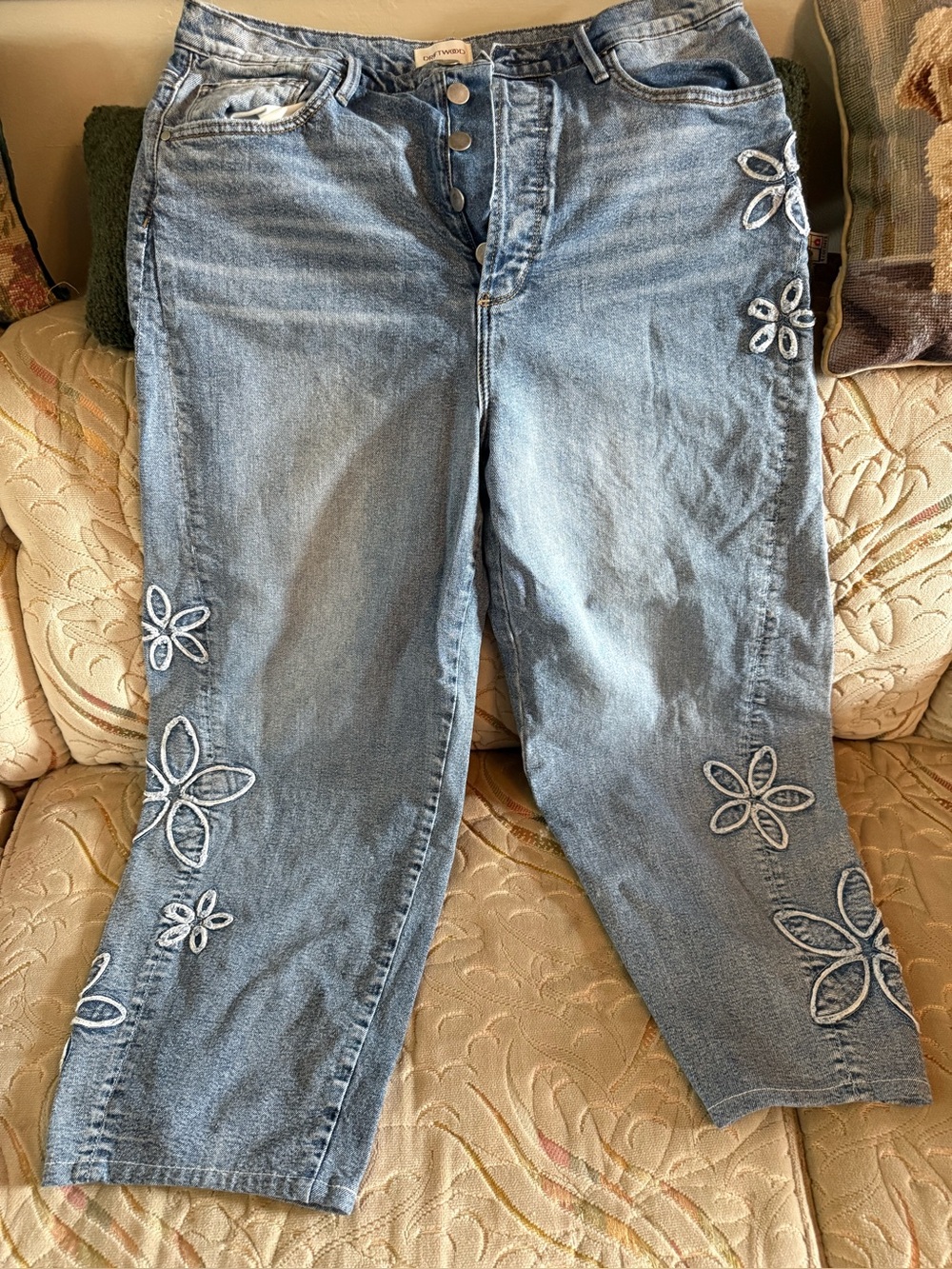 Driftwood Parker Light Blue Embroidered Women’s Jeans